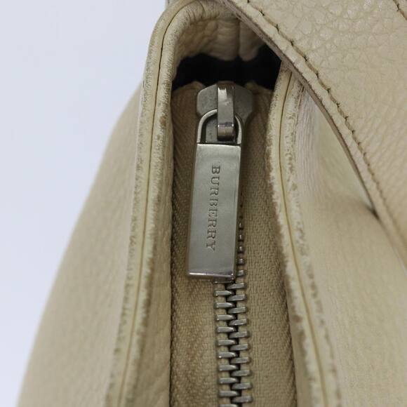Burberry Shoulder Bag Leather Cream Silver - Picture 10 of 16